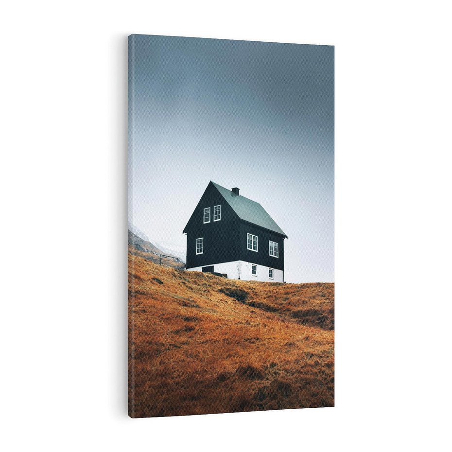 Obraz na płótnie 70x100 - Ciepło i Przytulność - skandynawski, domek