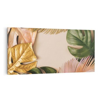 Obraz na płótnie 140x70 - Monstera Liście Kwiat - monstera, liście