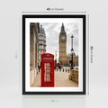 Plakat w ramie 40x50 - Symbol Big Benu - Londyn, budka - rama czarna