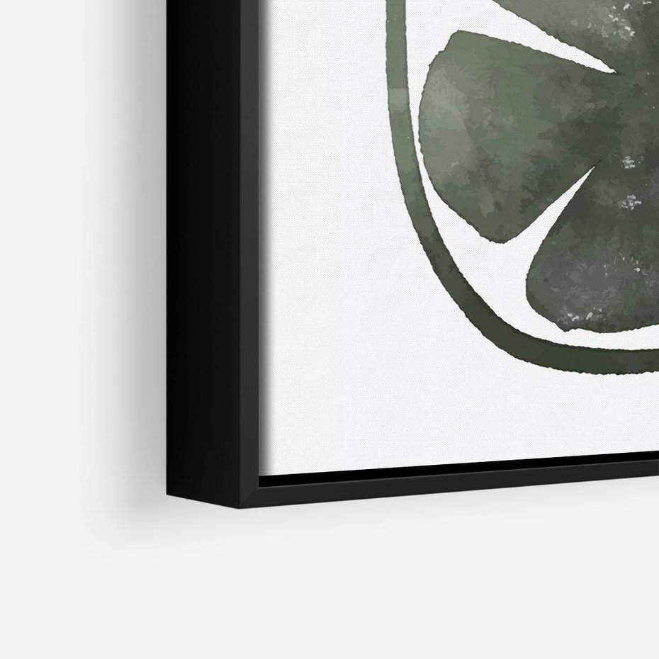 Obraz w ramie 50x50 - Cytrynowe Echo - minimalistyczny plakat, cytryna - rama czarna