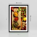 Plakat w ramie 50x70 - Smakowy Zmysł - przyprawy, kuchnia - rama czarna
