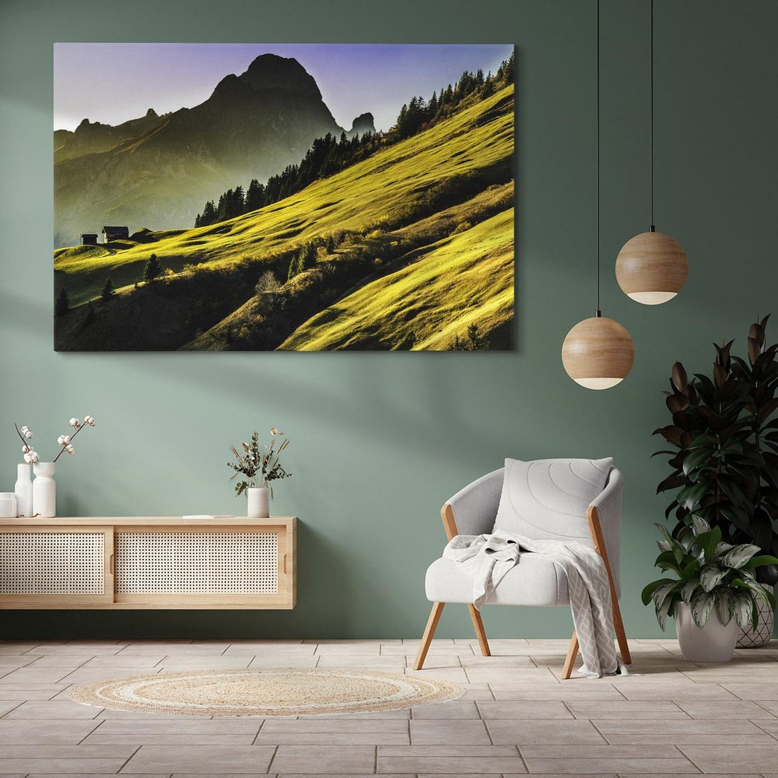 Obraz na płótnie 120x80 - Górski las magia przyrody - góry, las