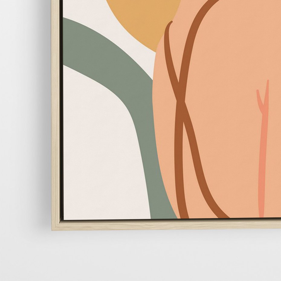 Obraz w ramie 70x100 - Kobieca Przenikliwość - nowoczesny plakat, styl retro - rama drewno