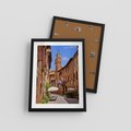 Plakat w ramie 30x40 - Urok włoskich uliczek - włoskie, uliczki - rama czarna