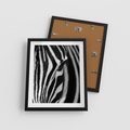 Plakat w ramie 40x50 - Pasy Zebr - zebra, paski - rama czarna