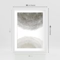 Plakat w ramie 30x40 - Impresje Energii - rozmyte cienie, abstrakcja - rama biała
