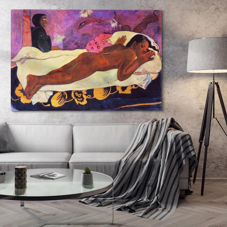 Obraz na płótnie 70x50 - Spirit of the Dead Watching 1892, Paul Gauguin - Reprodukcja - reprodukcja, obraz na płótnie