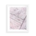 Plakat w ramie 40x50 - Nowoczesna Elegancja - beton, struktura - rama biała