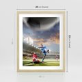Plakat w ramie 40x50 - Ekscytacja Sportowego Świata - gol, mecz - rama drewno