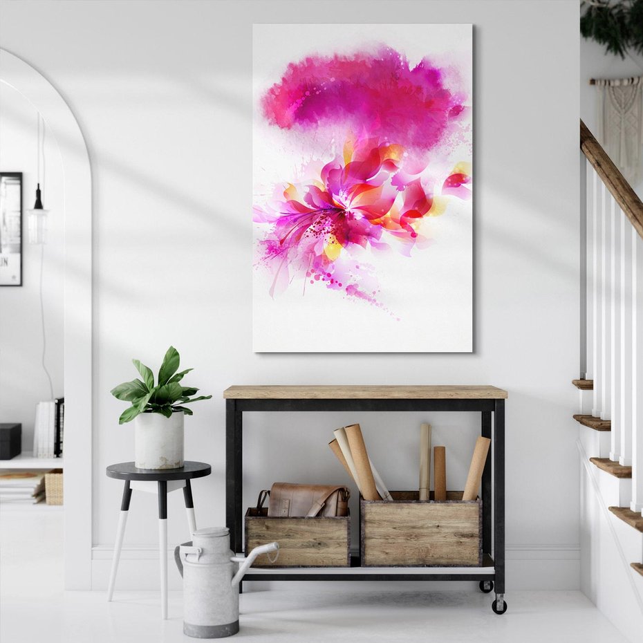 Obraz na płótnie 50x70 - Kwiaty abstrakcji - abstrakcja, kwiaty