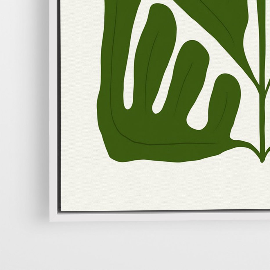 Obraz w ramie 50x70 - Minimalistyczny Urok Kwiatu - kwiat, sztuka nowoczesna - rama biała