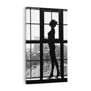 Obraz na płótnie 50x70 - Piękno Kobiecej Formy - retro zdjęcie, czarno białe