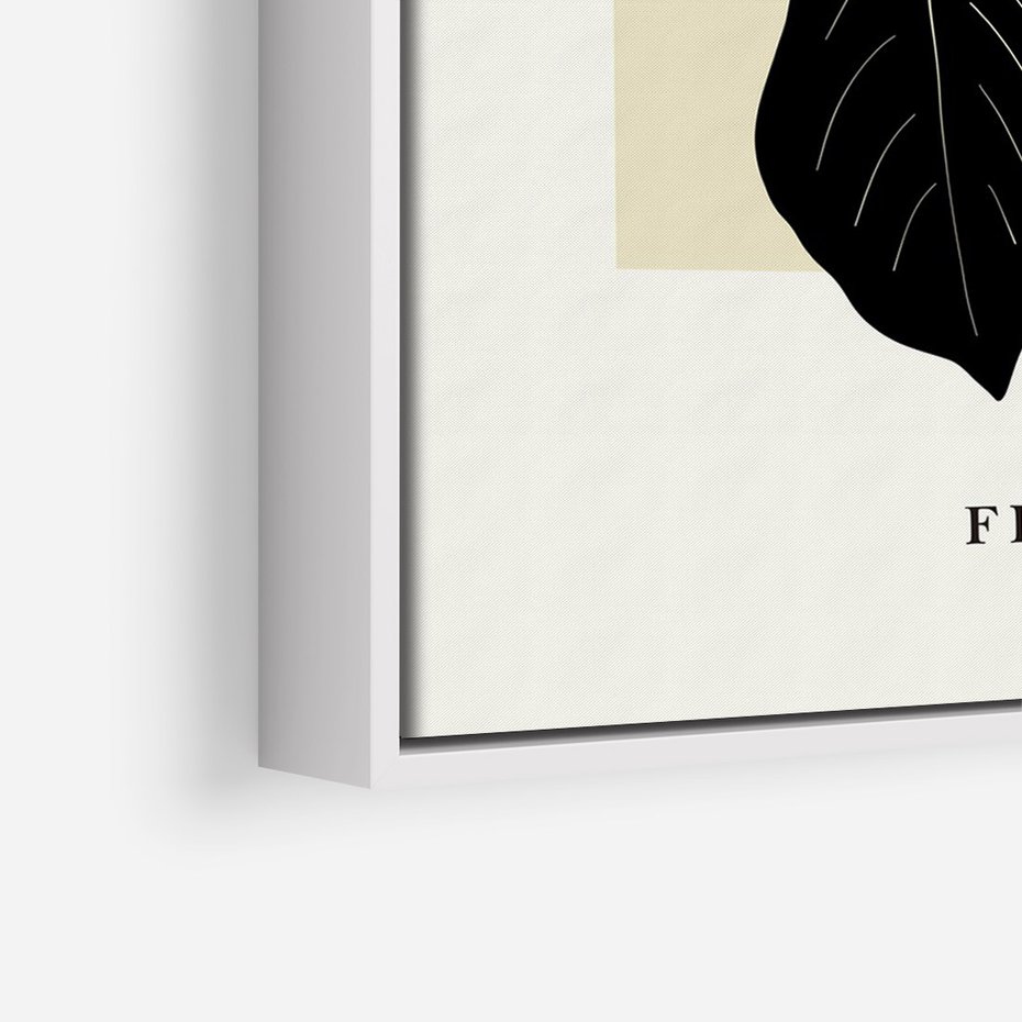 Obraz w ramie 70x100 - Melancholia przerywanych linii - wiaty, typografia - rama biała