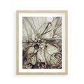 Plakat w ramie 40x50 - Lekkie dmuchawce - dmuchawce, krople - rama drewno