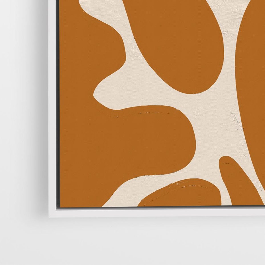 Obraz w ramie 50x50 - Wnętrza Akwarelowej Wyobraźni - abstrakcyjny obraz, plakat - rama biała