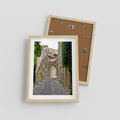Plakat w ramie 30x40 - Urokliwa perspektywa uliczki - uliczka, perspektywa - rama drewno