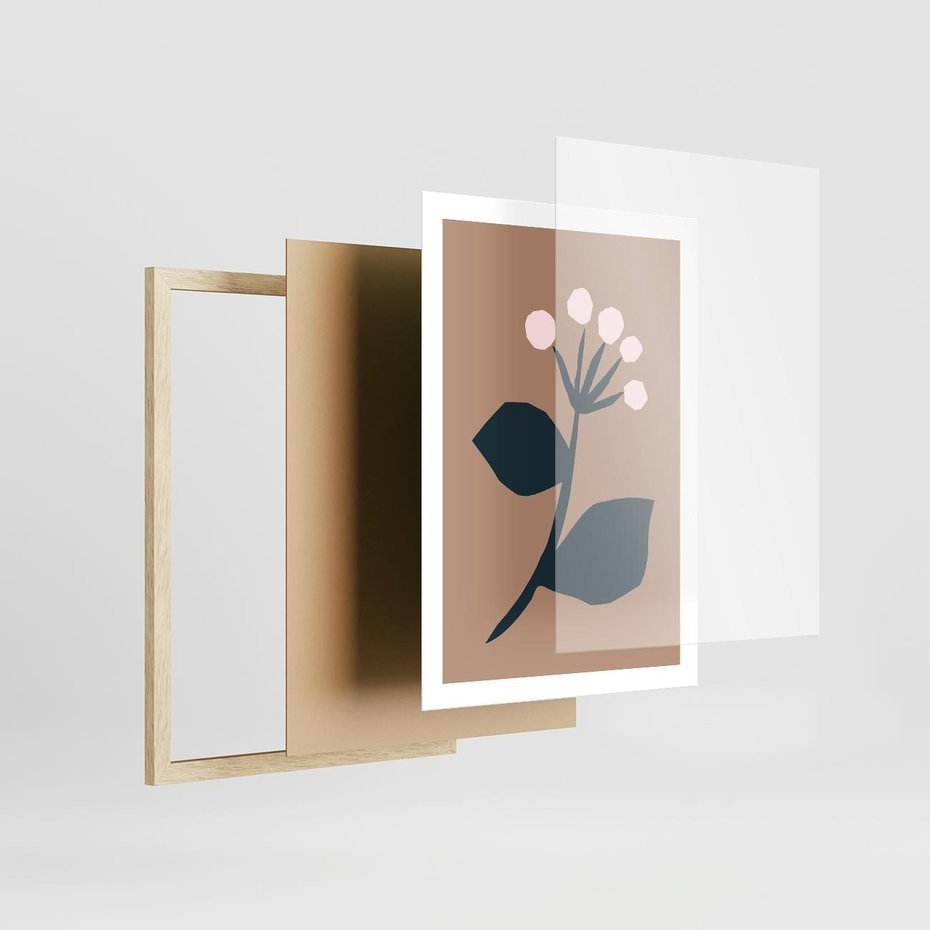 Plakat w ramie 50x70 - Rozbijające Granice - abstrakcyjny obraz, plakat - rama drewno