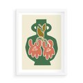 Plakat w ramie 50x70 - Kreatywne Impulsy - boho styl, wazon - rama biała