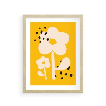 Plakat w ramie 30x40 - Bezgraniczne Impulsy - abstrakcyjny kwiat, plakat - rama drewno