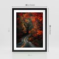 Plakat w ramie 40x50 - Jesienne Podróżowanie - fotografia, jesień - rama czarna