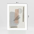 Plakat bez ramy 30x40 - Nowoczesna Abstrakcja: Delikatne Beże - abstrakcja, nowoczesna sztuka