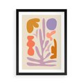 Plakat w ramie 50x70 - Przenikająca Harmonia - abstrakcyjny obraz, pastelowe kolory - rama czarna