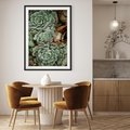 Plakat bez ramy 50x70 - Zielona Uroda Sukulentów - sukulenty, zielone liście