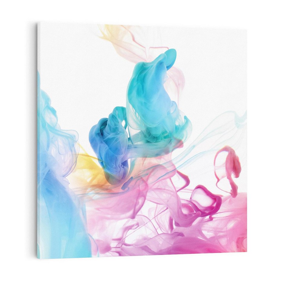 Obraz na płótnie 70x70 - Abstrakcyjne Pastelowe Piękno - abstrakcja, pastelowe