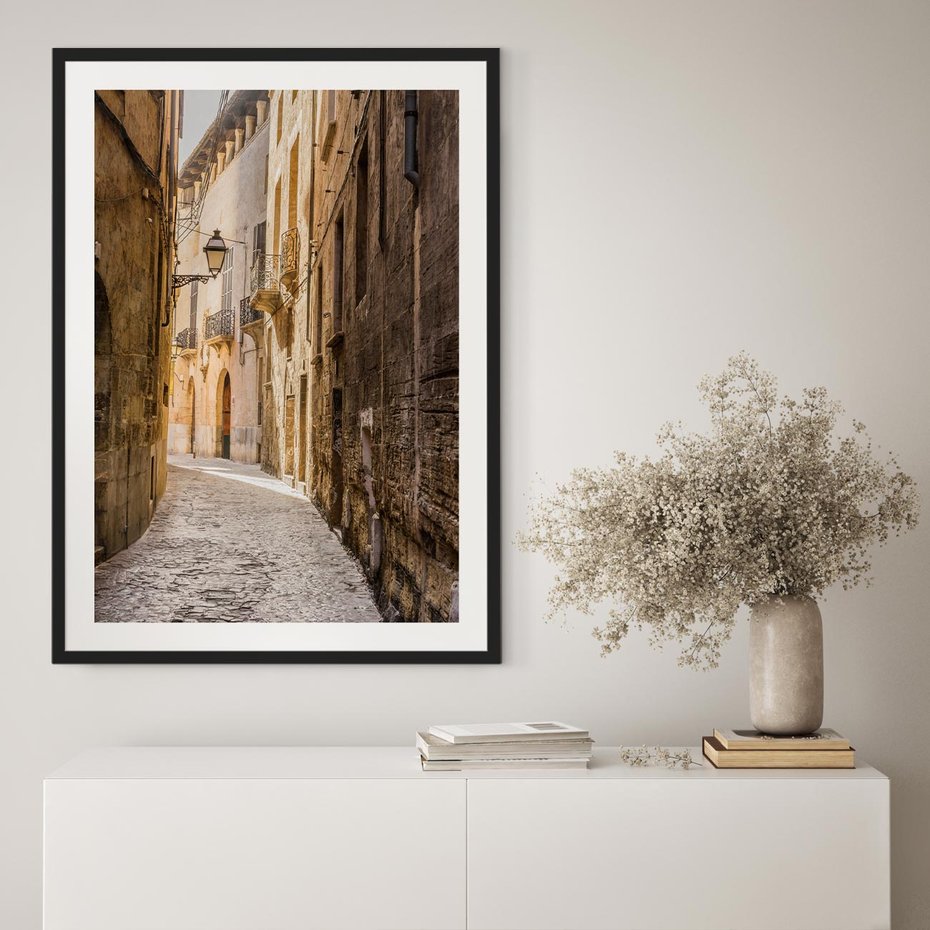 Plakat bez ramy 21x30 - Perspektywa Uliczki - uliczka, perspektywa