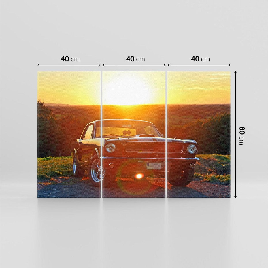 Obraz na płótnie 120x80 - Moc i elegancja - Ford Mustang, samochód