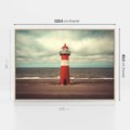 Obraz w ramie 120x80 - Retro Urok Morza - fotografia w stylu retro, vintage - rama drewno