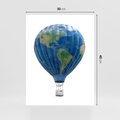 Plakat bez ramy 30x40 - Podróżniczy balon nad ziemią - balon, ziemia