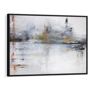 Obraz w ramie 100x70 - Kontrastujące Chaosy - abstrakcja, kontrast - rama czarna