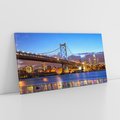 Obraz na płótnie 100x50 - Zachód słońca na moście w Filadelfii - Filadelfia, most