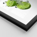 Plakat w ramie 40x50 - Kuchenne limonki na stole - limonki, kuchnia - rama czarna