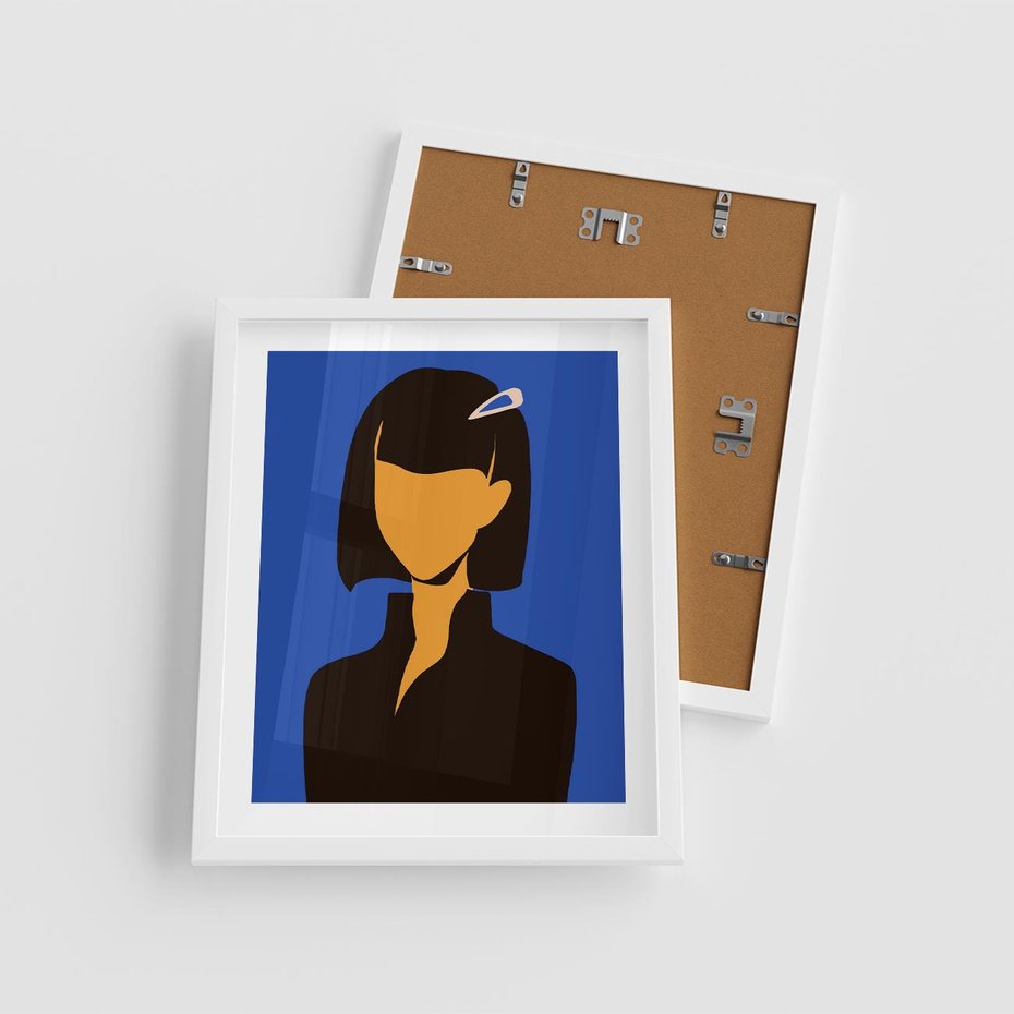 Plakat w ramie 40x50 - Energetyczne Zestawienie - sztuka nowoczesna, plakat - rama biała