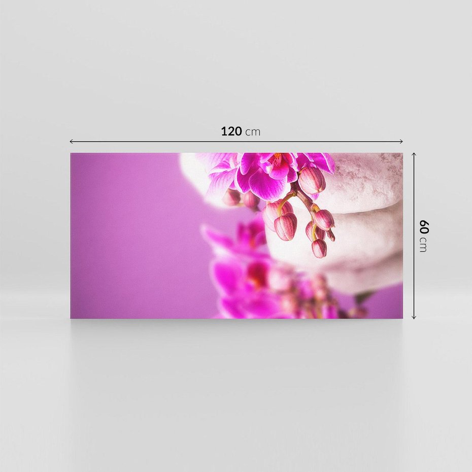 Obraz na płótnie 120x60 - Relaksująca orchidea w spa - spa, orchidea
