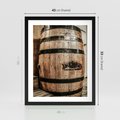 Plakat w ramie 40x50 - Rustykalna Whisky - beczka whiskey, jack daniel's - rama czarna