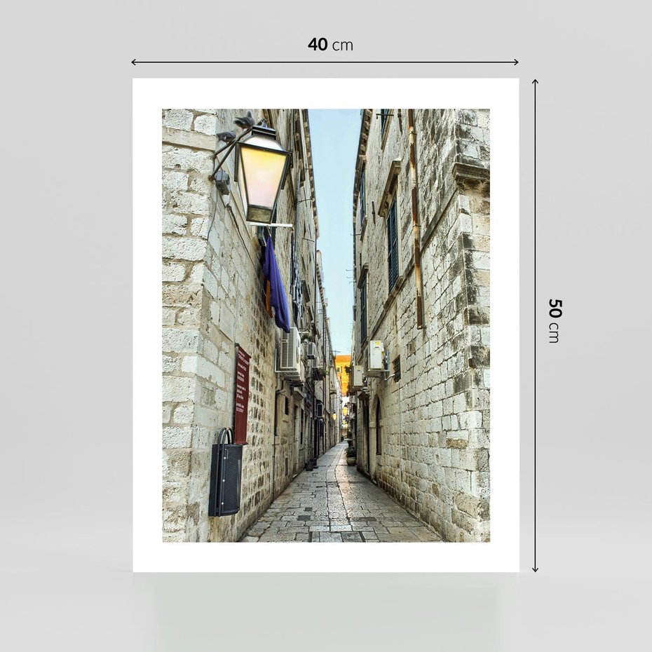 Plakat bez ramy 40x50 - Urok Włoskiej Uliczki - włoska, uliczka