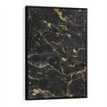 Obraz w ramie 50x70 - Egzotyczny Blask - marmur, złoto - rama czarna