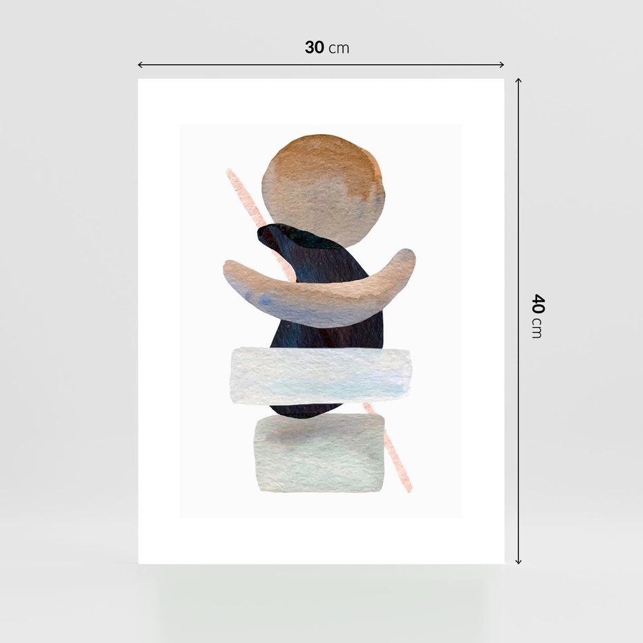 Plakat bez ramy 30x40 - Rozkwitające Nowe Wymyślności - abstrakcja, akwarelowe plamy