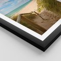 Plakat w ramie 50x70 - Spokojna plaża nad Bałtykiem - plaża, Bałtyk - rama czarna