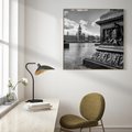 Obraz w ramie 80x80 - Pejzaż kruchości i siły - Londyn, Tamiza - rama drewno