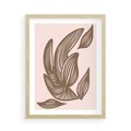 Plakat w ramie 50x70 - Nowoczesne Harmonie - skandynawski styl, plakat - rama drewno