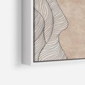 Obraz w ramie 50x50 - Symfonia uczuć i kształtów - delikatna kompozycja, falujące linie - rama biała