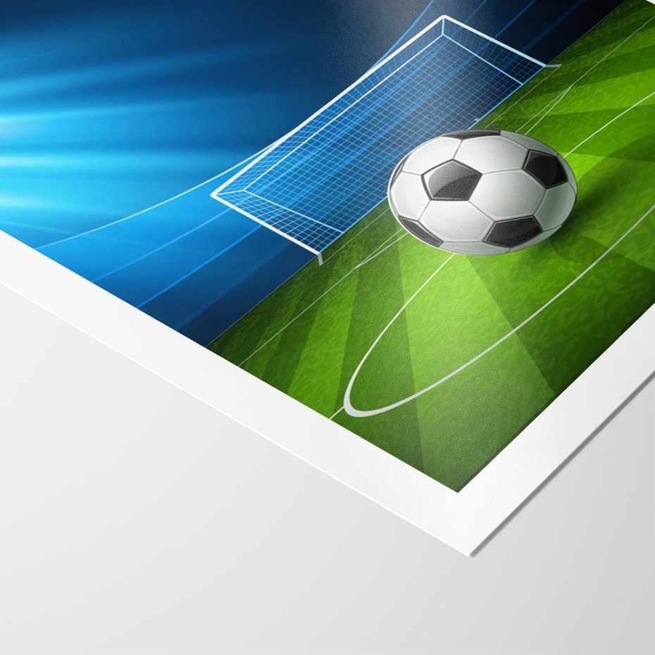 Plakat bez ramy 30x40 - Piłkarska ekscytacja w momencie gola - piłka, nożna