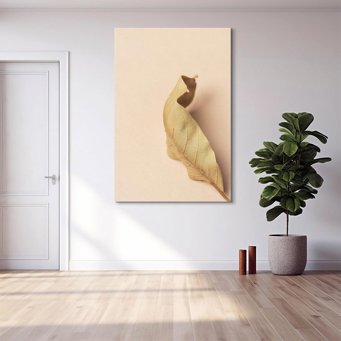 Obraz na płótnie 80x120 - Boho suszone liście - suszony, liść