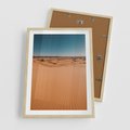 Plakat w ramie 50x70 - Piasek w Przytulnym Wnętrzu - pustynia, piasek - rama drewno