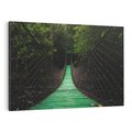 Obraz na płótnie 120x80 - Most linowy w lesie - most, linowy