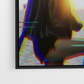Obraz w ramie 50x50 - Taniec tęsknot - zdjęcie w stylu retro, dodane kolorowe akcenty - rama czarna